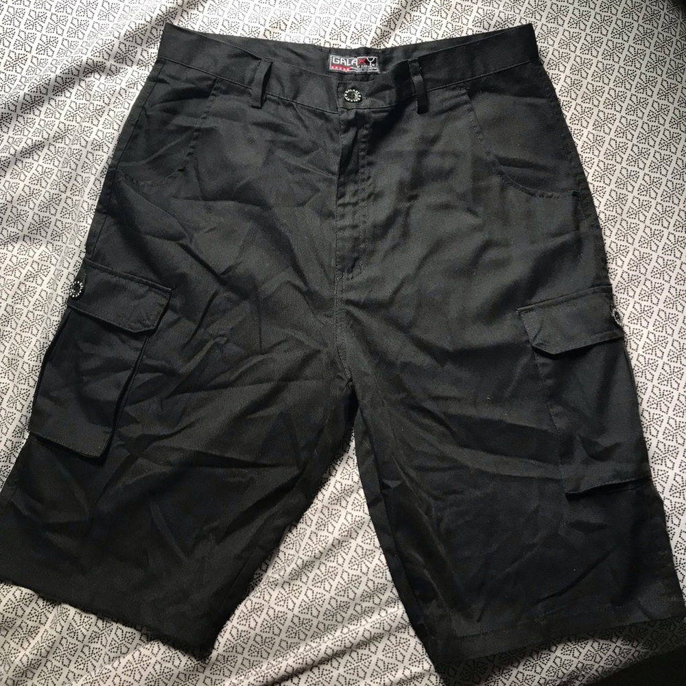 Galaxy Black Cargo Shorts